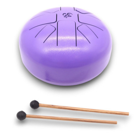 Med Steel Tongue Happy Drums Om Violet - 22x16cm