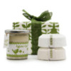 Coffret cadeau - Rhubarbe (bougie) + Figue blanche et baies de Fell (pétillant)