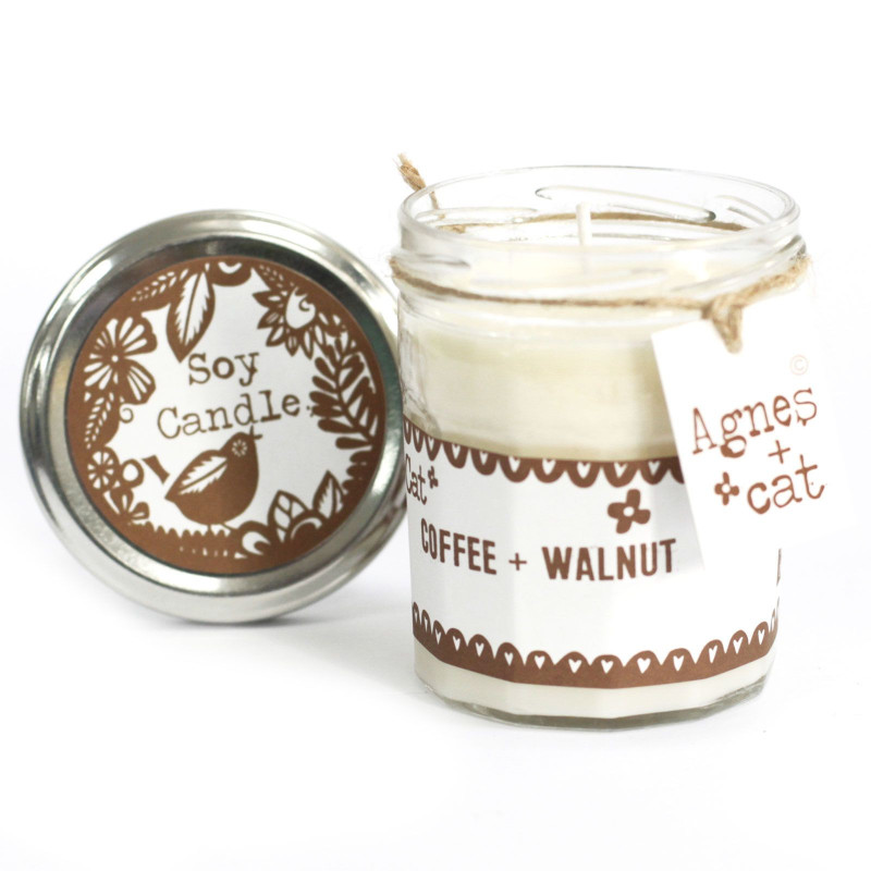 Coffret cadeau - Café et noix (bougie) + Pivoines et fleurs japonaises (pétillant)