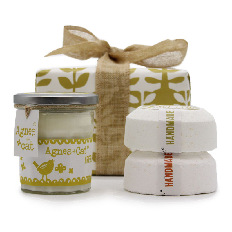 Coffret cadeau - Bougie aux agrumes frais + Clémentine et Mor.Roll (Fizz)