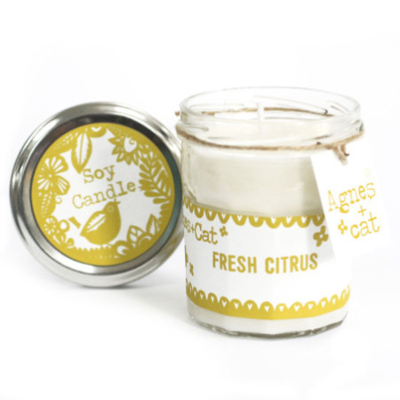 Coffret cadeau - Bougie aux agrumes frais + Clémentine et Mor.Roll (Fizz)