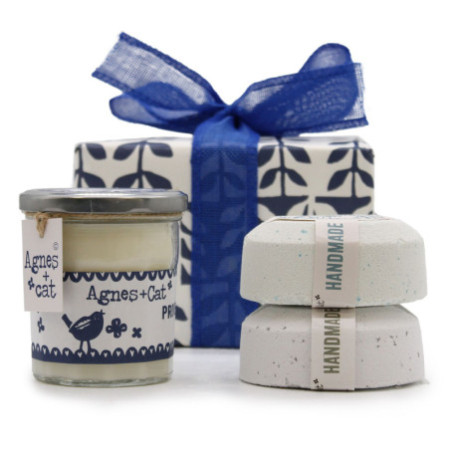 Coffret cadeau - Parma Violet (Bougie) + Seasalt et Moss & Dolly Blue (Fizz)