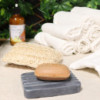 Porte-savon en stéatite grise 12 x 8,5 cm - Heavey Ridges