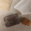 Porte-savon et égouttoir en stéatite 11 x 8 cm - Carré classique