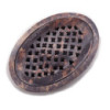 Porte-savon et égouttoir en stéatite 11 x 8 cm - Ovale classique