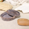 Porte-savon et égouttoir en stéatite 11 x 8 cm - Ovale classique