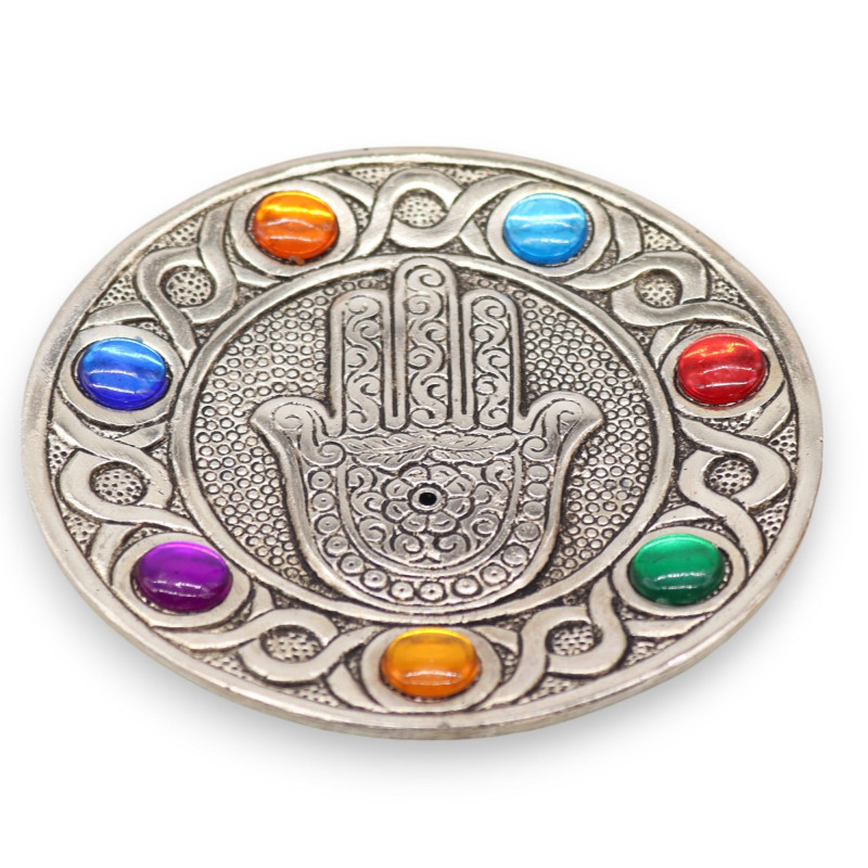 Porte-encens sept chakras Hamsa 11,5 cm