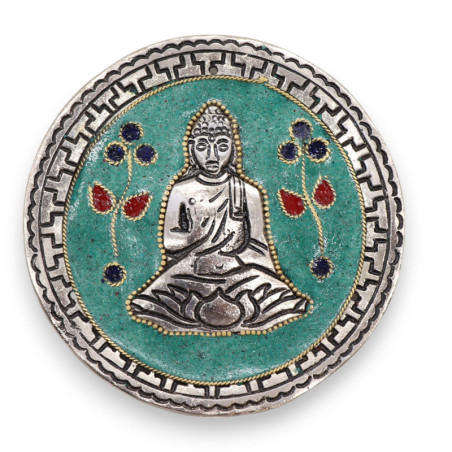 Porte-encens Bouddha Décor Vert 10 cm