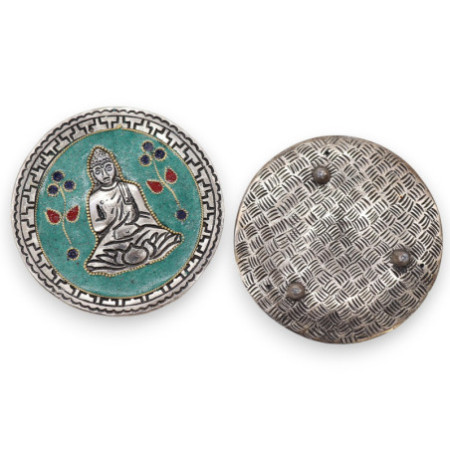 Porte-encens Bouddha Décor Vert 10 cm