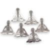 Porte-encens Yoga Sept Chakras en aluminium poli 12 x 12 cm