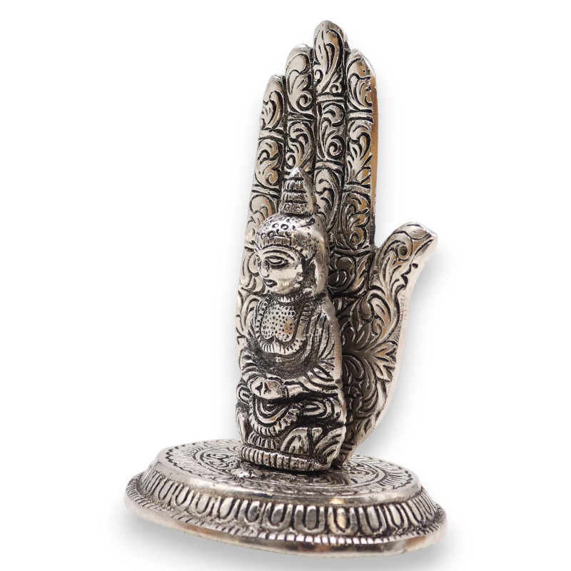 Porte-encens Bouddha en main 13x9cm