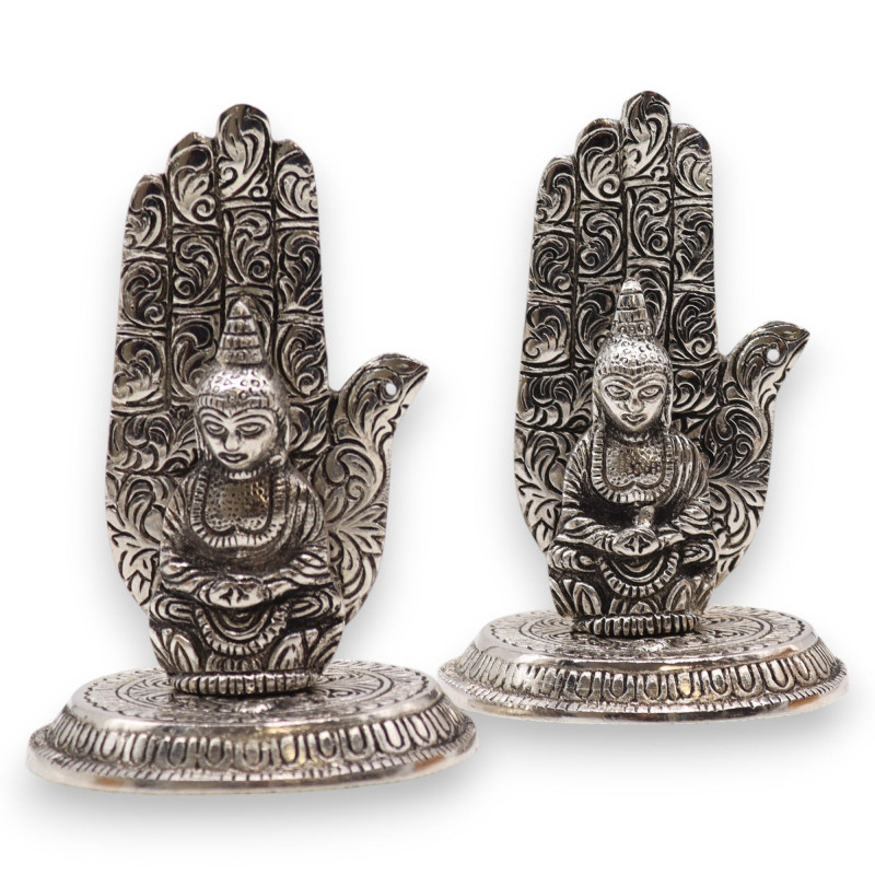 Porte-encens Bouddha en main 13x9cm