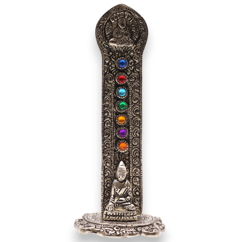 Porte-encens Bouddha Tour des 7 Chakras 16x6x7cm