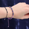 Bougie en cristal du zodiaque avec bracelet en pierres précieuses - Verseau