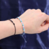 Bougie en cristal du zodiaque avec bracelet en pierres précieuses - Poissons