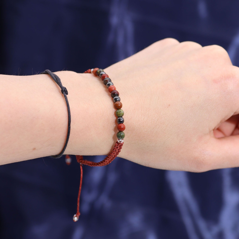 Bougie en cristal du zodiaque avec bracelet en pierres précieuses - Bélier
