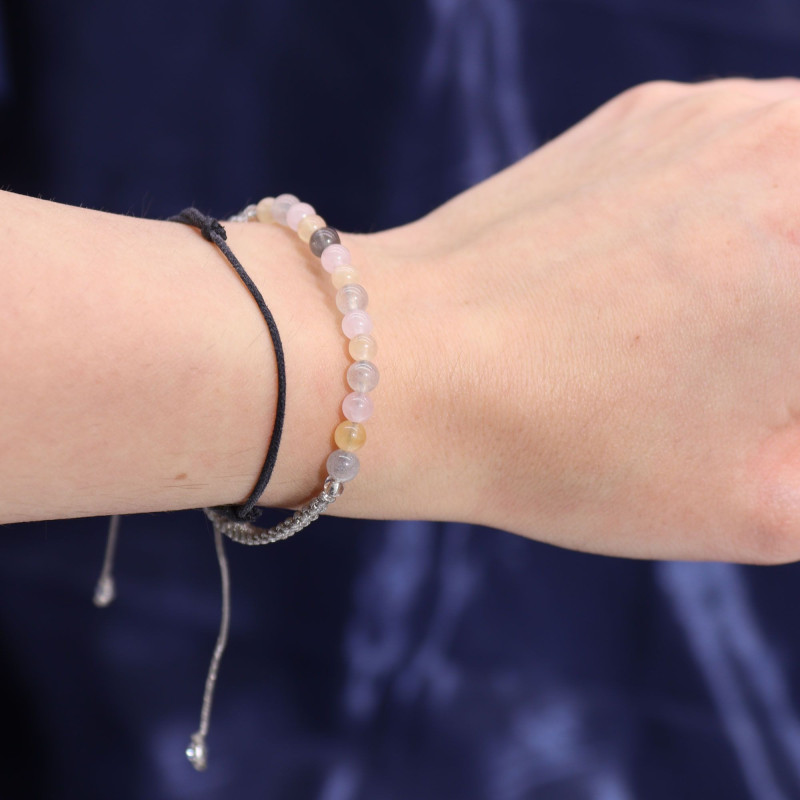 Bougie en cristal du zodiaque avec bracelet en pierres précieuses - Gémeaux