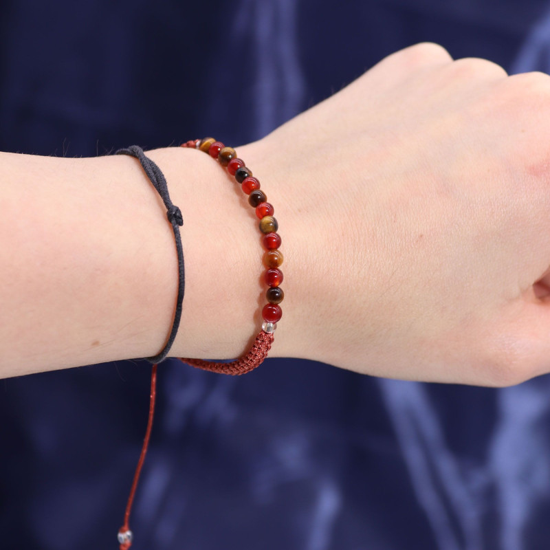 Bougie en cristal du zodiaque avec bracelet en pierres précieuses - Lion