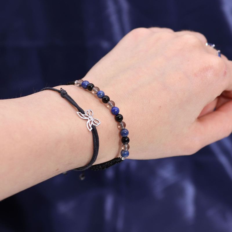Bougie en cristal du zodiaque avec bracelet en pierres précieuses - Scorpion