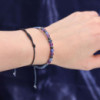 Bougie en cristal du zodiaque avec bracelet en pierres précieuses - Sagittaire