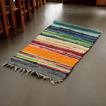 Grand tapis en chiffon - 150 x 90 cm - qualité premium - Couleurs arc-en-ciel