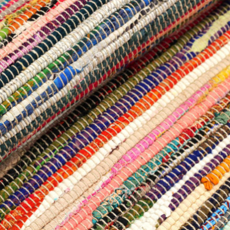 Tapis de chambre en tissu - 150 x 200 cm - Couleurs aléatoires
