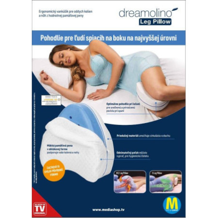 1x oreiller de jambe Dreamolino, 1x oreiller de jambe Dreamolino poÅ¥ah (nová verzia)