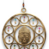 Carillons indiens - Grand carillon à 15 cloches avec visage de Bouddha - 36 cm