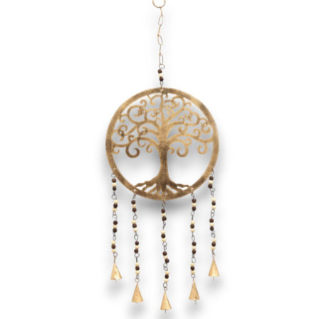 Carillons indiens - Grand carillon cloche arbre de vie - 25 cm