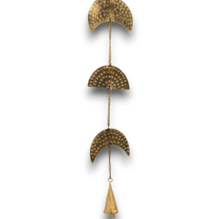 Carillons indiens - Phases de lune en laiton avec cloche - 25 cm