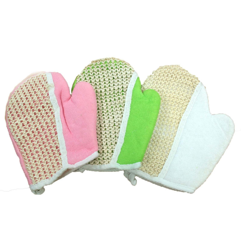 Gant de jute extra exfoliant - Assortiment