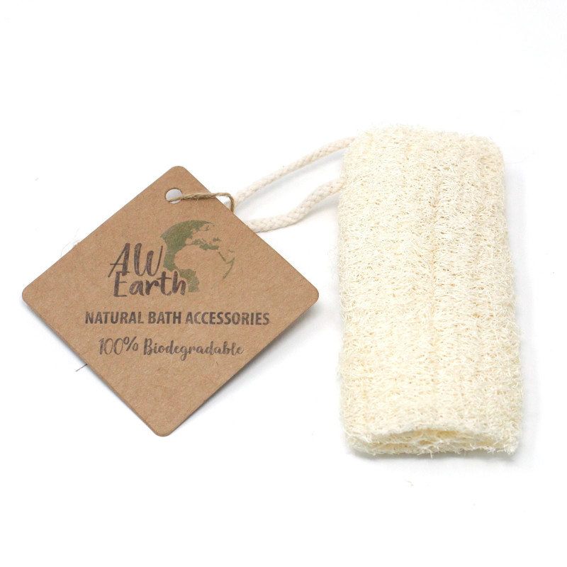 Gommage naturel en luffa sur corde - 5" - 12,7 cm