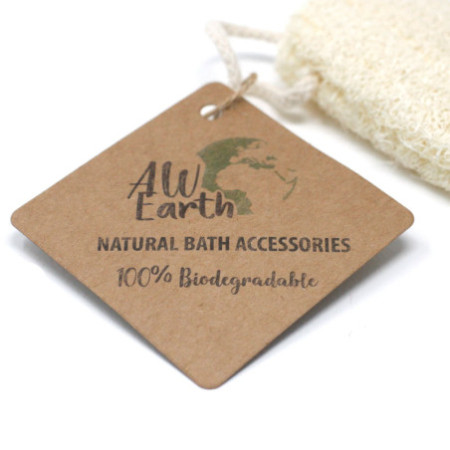 Gommage naturel en luffa sur corde - 5" - 12,7 cm
