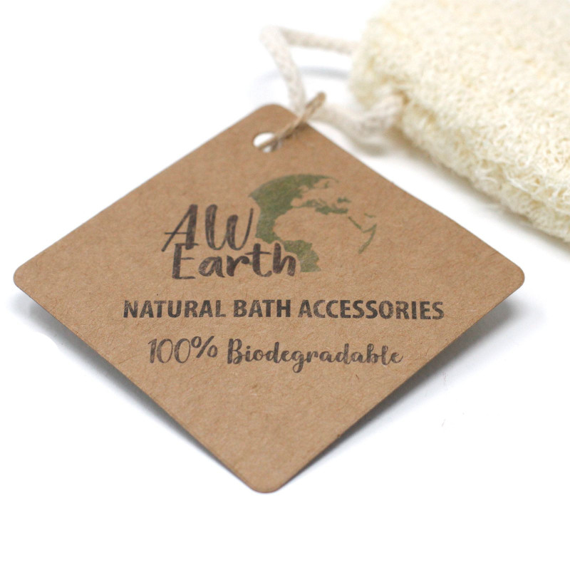 Gommage naturel en luffa sur corde - 5" - 12,7 cm