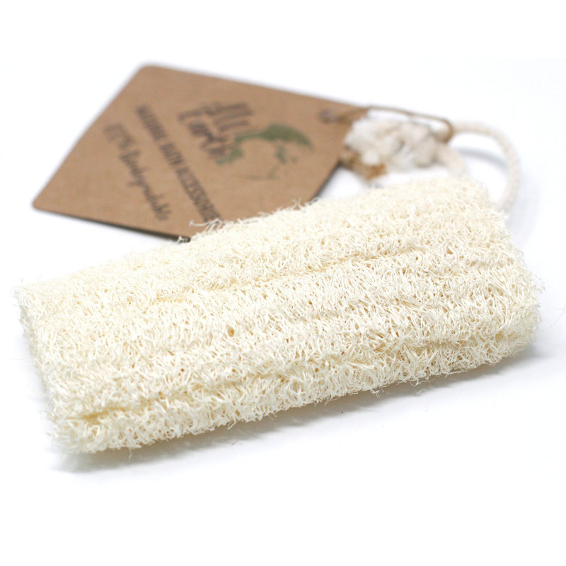Gommage naturel en luffa sur corde - 5" - 12,7 cm