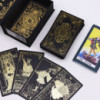 Coffret de tarot feuille d'or avec livre - Coffret cadeau