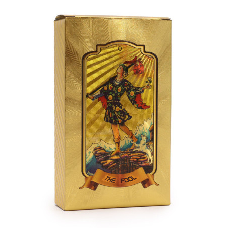 Jeu de cartes de tarot doré