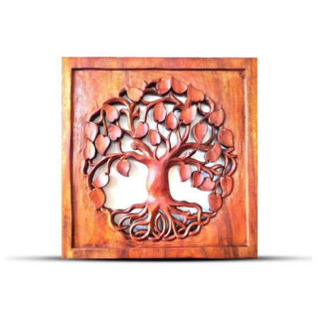 Arbre de vie carré - Rond - Panneau 40x40
