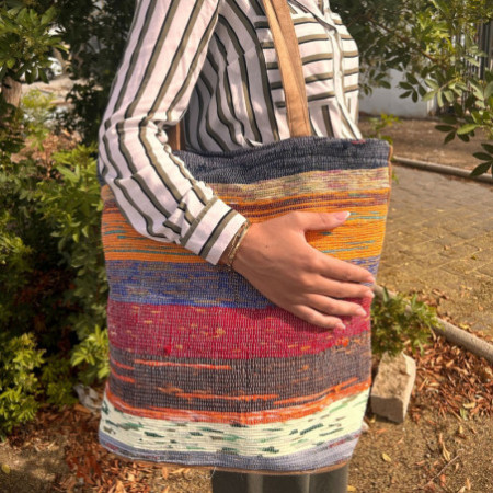 Grand sac à tapis recyclé - Nuances de champignons