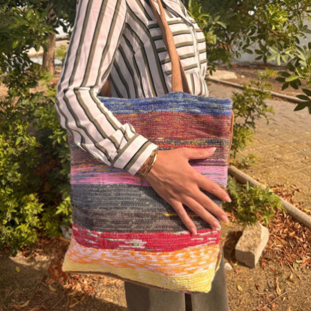 Grand sac à tapis recyclé - Nuances de lavande