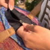 Grand sac à tapis recyclé - Nuances de lavande