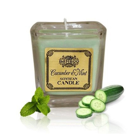 Bougie en pot de soja - Concombre et menthe