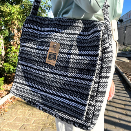 Sacoche souple pour ordinateur portable Banjar - Rayures grises