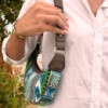 Sac hobo Jacquard - Verts audacieux (bandoulière marron)