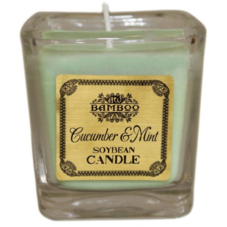 Bougie en pot de soja - Concombre et menthe