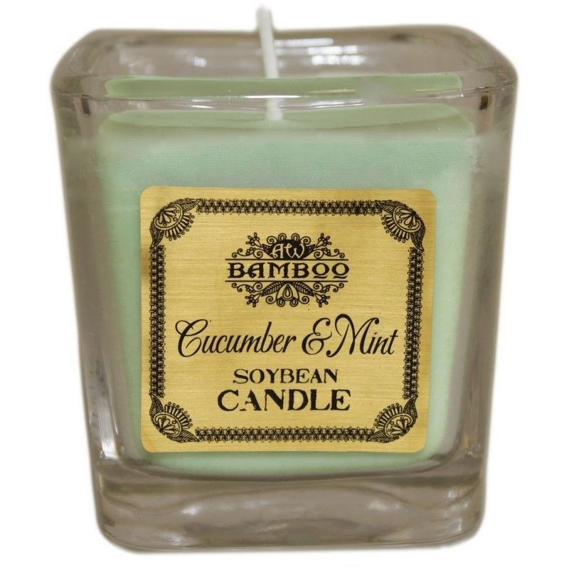Bougie en pot de soja - Concombre et menthe