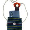 Sacoche pour téléphone noir et multicolore - Décor renard