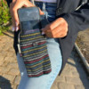 Sacoche pour téléphone noir et multicolore - Décor renard
