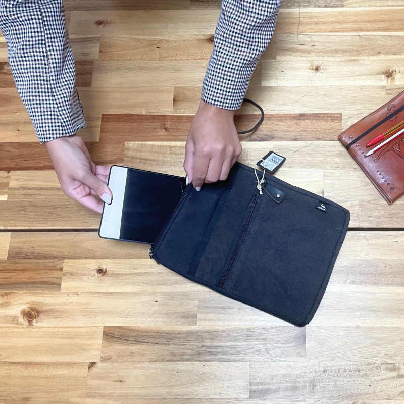 Pochette pour tablette Stonewash - Anthracite - 21 x 29 cm