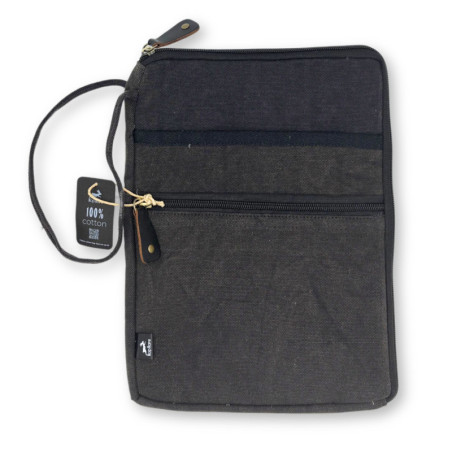 Pochette de voyage pour ordinateur portable Stonewash - Anthracite - 24 x 33 cm